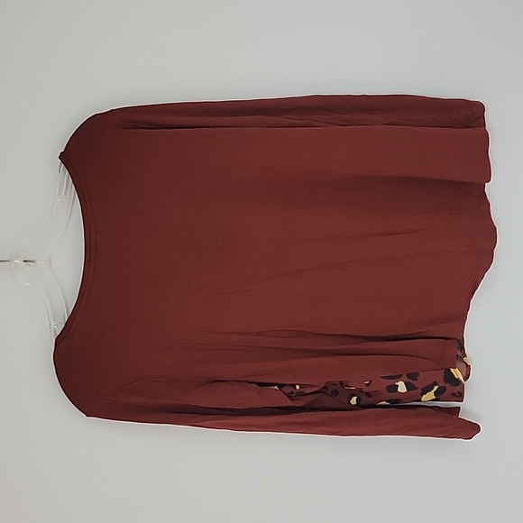 Reitmans petites xl Shirt cheetah print brown yellow black - Picture 5 of 7